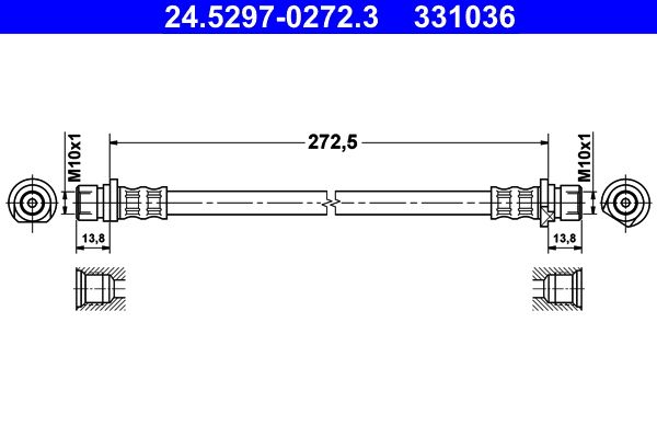 ATE 24.5297-0272.3 Brake Hose