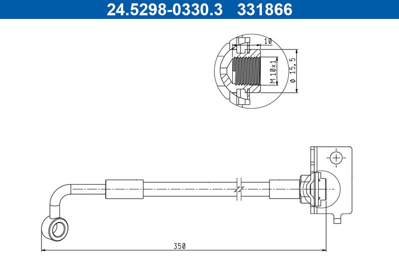 ATE 24.5298-0330.3 Brake Hose