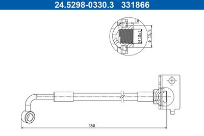 Brake Hose ATE 24.5298-0330.3