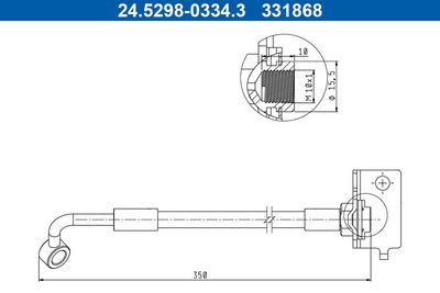 Brake Hose ATE 24.5298-0334.3