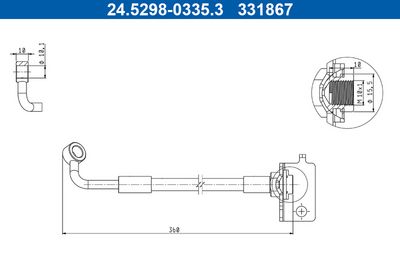 Brake Hose ATE 24.5298-0335.3