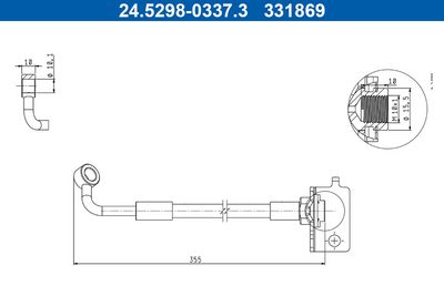 Brake Hose ATE 24.5298-0337.3