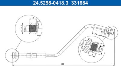Brake Hose ATE 24.5298-0418.3