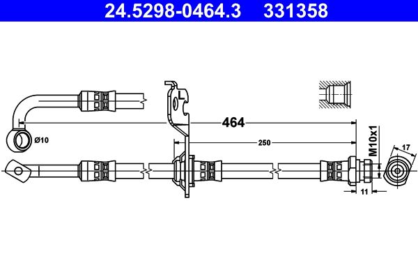 ATE 24.5298-0464.3 Brake Hose