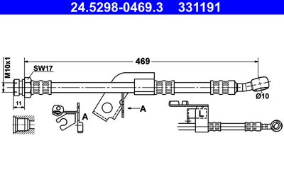 Brake Hose ATE 24.5298-0469.3