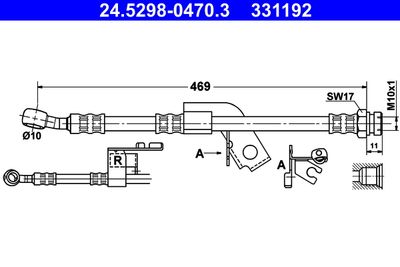 Brake Hose ATE 24.5298-0470.3