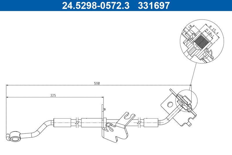 ATE 24.5298-0572.3 Brake Hose