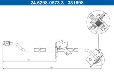 Brake Hose ATE 24.5298-0573.3