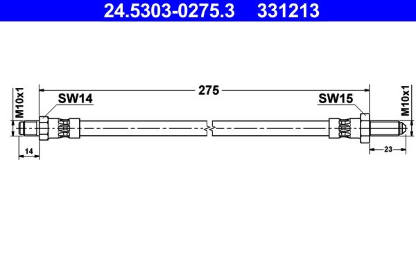 ATE 24.5303-0275.3 Brake Hose