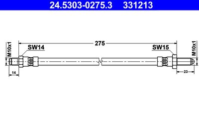 Brake Hose ATE 24.5303-0275.3