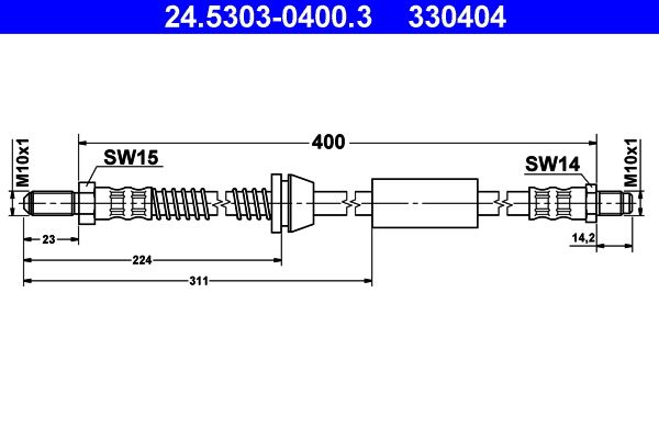 ATE 24.5303-0400.3 Brake Hose