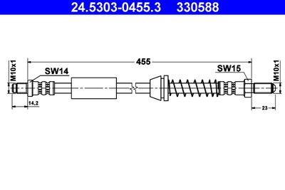 Brake Hose ATE 24.5303-0455.3