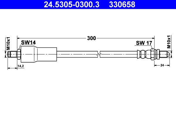 ATE 24.5305-0300.3 Brake Hose