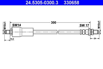 Brake Hose ATE 24.5305-0300.3