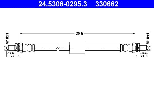 ATE 24.5306-0295.3 Brake Hose