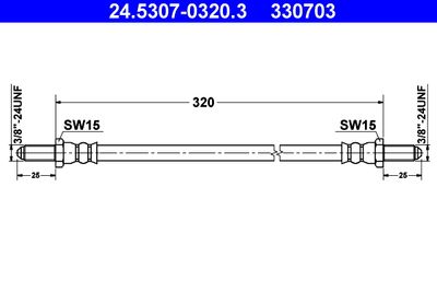Brake Hose ATE 24.5307-0320.3