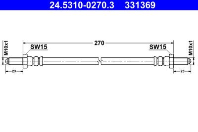 Brake Hose ATE 24.5310-0270.3