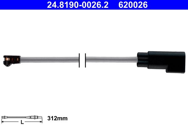 ATE 24.8190-0026.2 Warning Contact, brake pad wear
