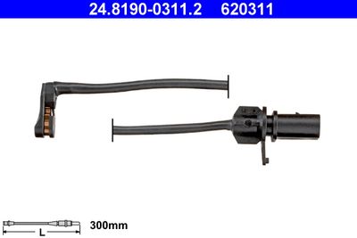 Warning Contact, brake pad wear ATE 24.8190-0311.2
