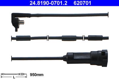Warning Contact, brake pad wear ATE 24.8190-0701.2
