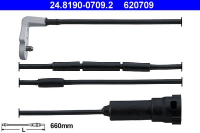 Warning Contact, brake pad wear ATE 24.8190-0709.2