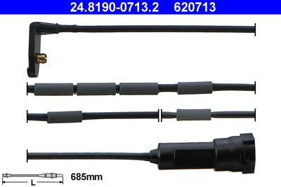 Warning Contact, brake pad wear ATE 24.8190-0713.2