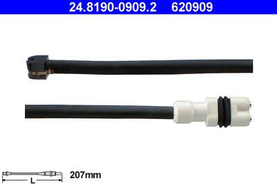 Warning Contact, brake pad wear ATE 24.8190-0909.2