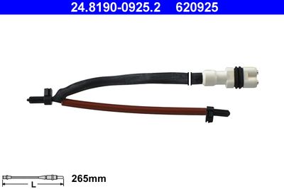 Warning Contact, brake pad wear ATE 24.8190-0925.2