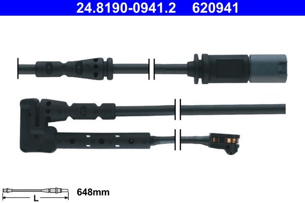 ATE 24.8190-0941.2 Warning Contact, brake pad wear