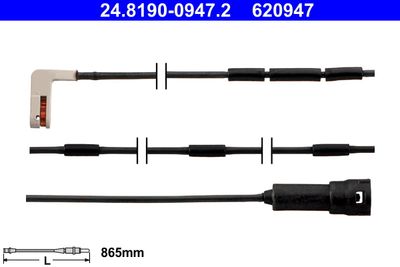 Warning Contact, brake pad wear ATE 24.8190-0947.2