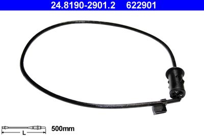 Warning Contact, brake pad wear ATE 24.8190-2901.2