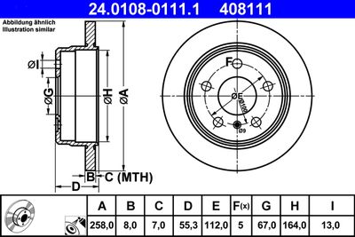Brake Disc ATE 24.0108-0111.1