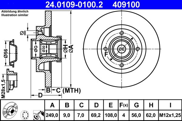 ATE 24.0109-0100.2 Brake Disc