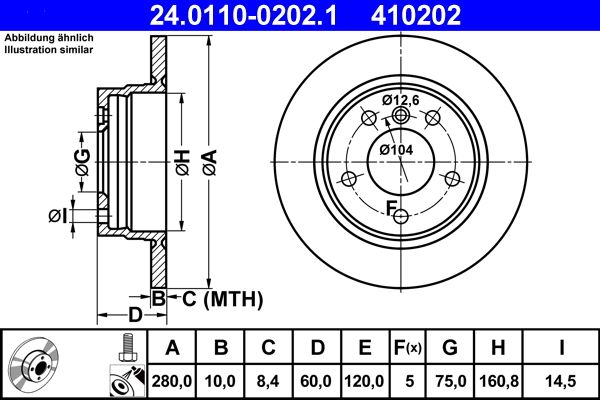 ATE 24.0110-0202.1 Brake Disc