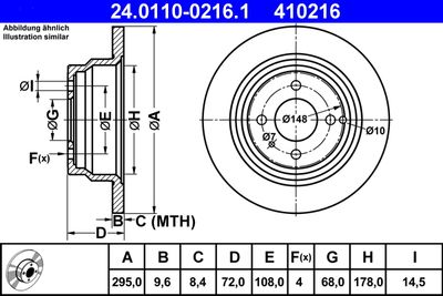 Brake Disc ATE 24.0110-0216.1