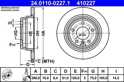 Brake Disc ATE 24.0110-0227.1