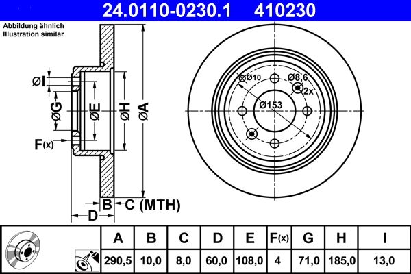 ATE 24.0110-0230.1 Brake Disc