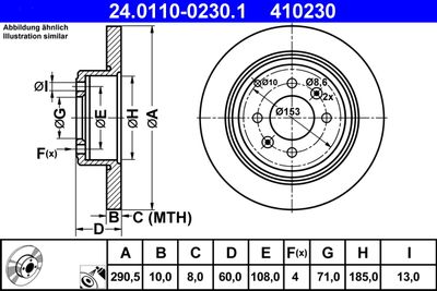 Brake Disc ATE 24.0110-0230.1