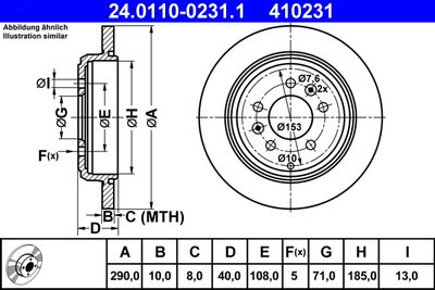 Brake Disc ATE 24.0110-0231.1