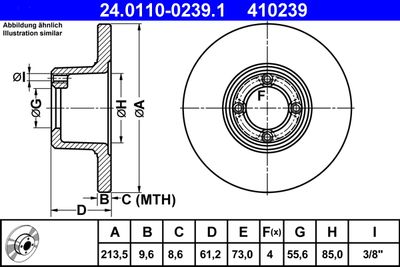 Brake Disc ATE 24.0110-0239.1