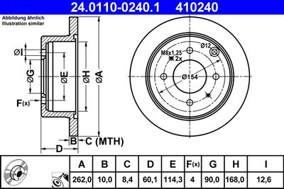 Brake Disc ATE 24.0110-0240.1