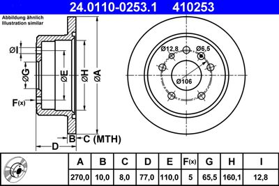 Brake Disc ATE 24.0110-0253.1