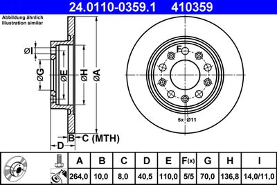 Brake Disc ATE 24.0110-0359.1