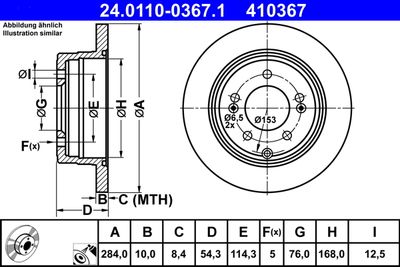 Brake Disc ATE 24.0110-0367.1
