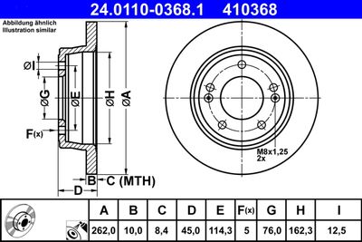 Brake Disc ATE 24.0110-0368.1