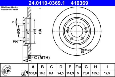Brake Disc ATE 24.0110-0369.1
