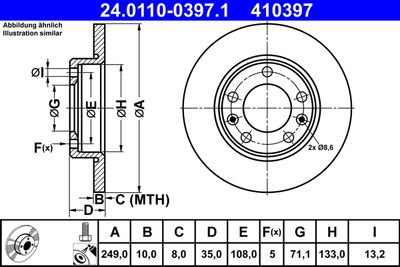 Brake Disc ATE 24.0110-0397.1