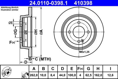 Brake Disc ATE 24.0110-0398.1