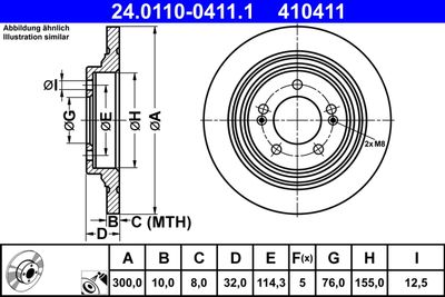 Brake Disc ATE 24.0110-0411.1