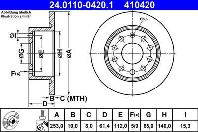 Brake Disc ATE 24.0110-0420.1